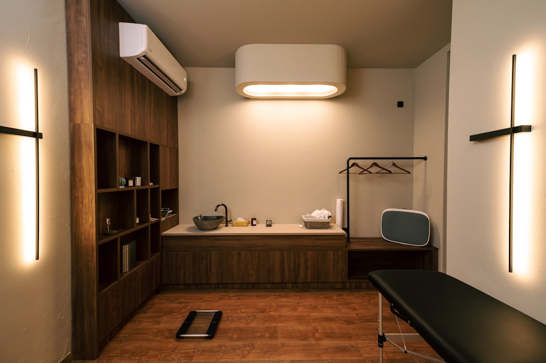 Modern infrared fitness studio interior