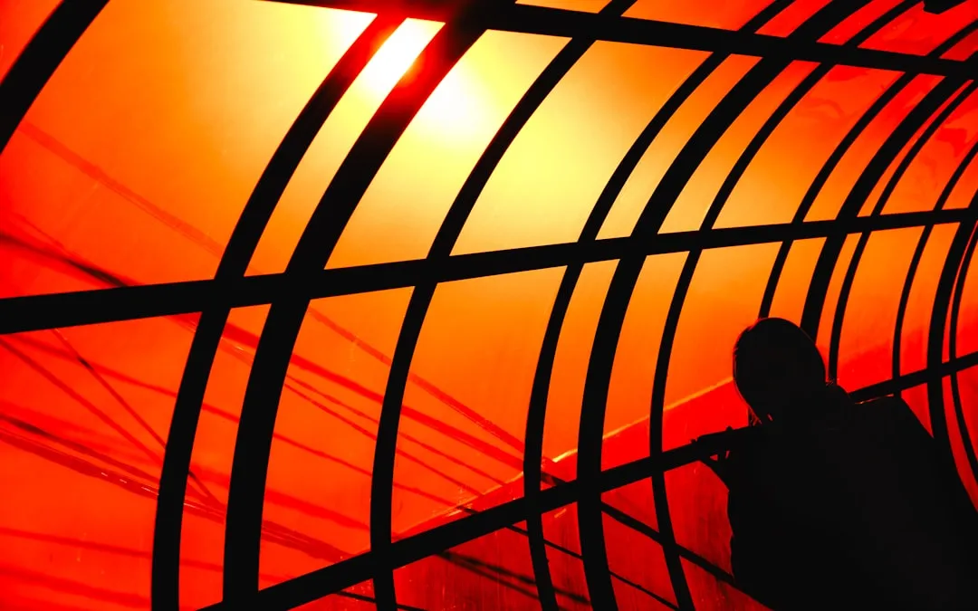 Close-up of infrared heating equipment during maintenance inspection