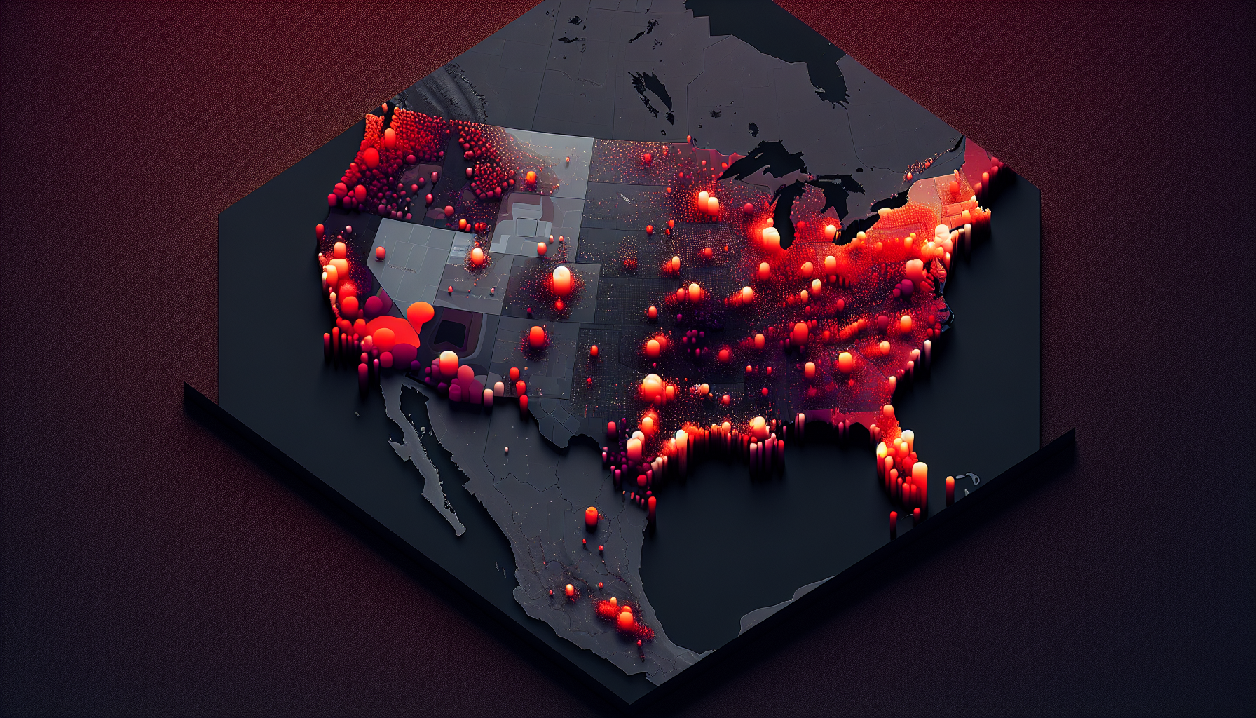 Territory saturation heatmap visualization