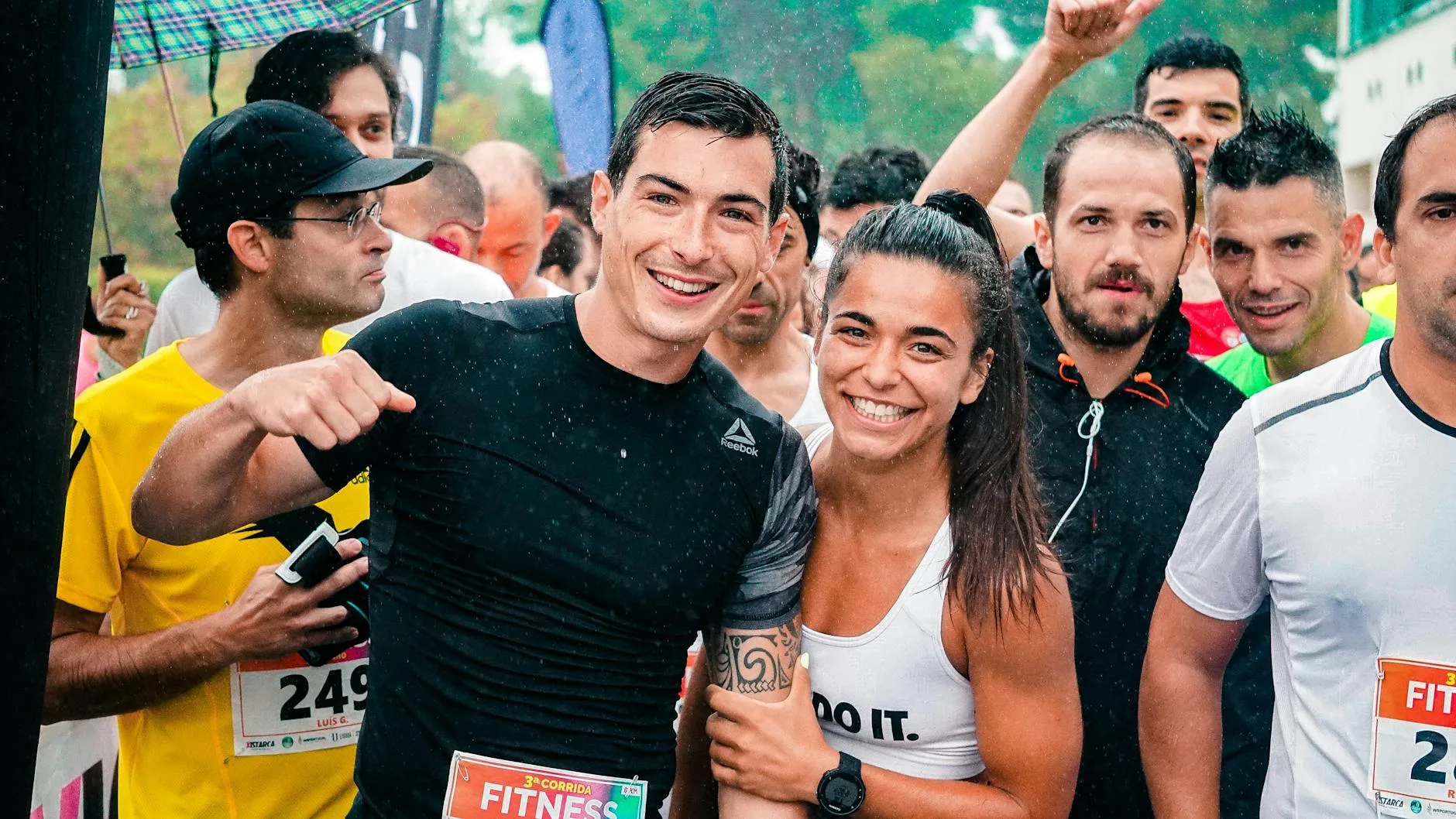 Fitness studio grand opening event with excited founding members