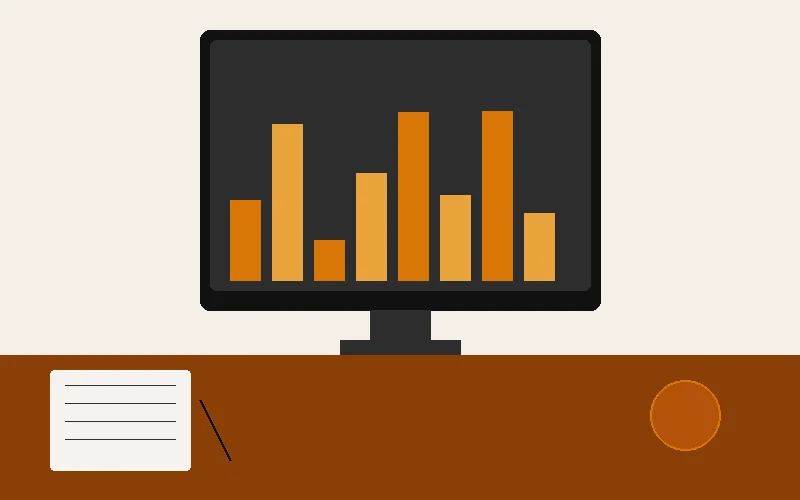 Editorial desk with franchise disclosure documents and financial analysis notes