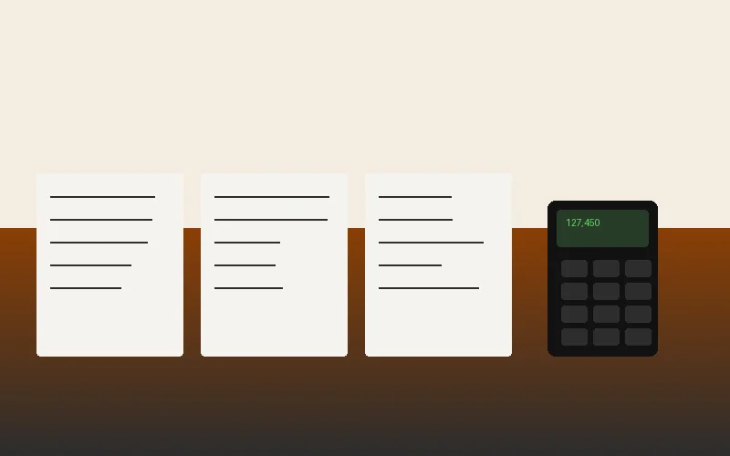 Financial calculator and spreadsheet modeling franchise revenue scenarios