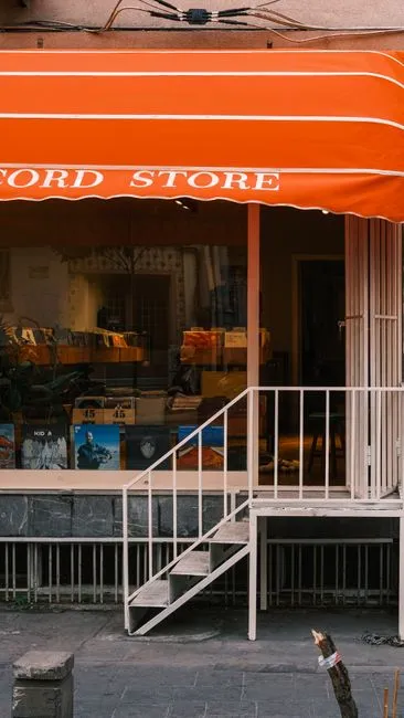 Storefront view of a music education center