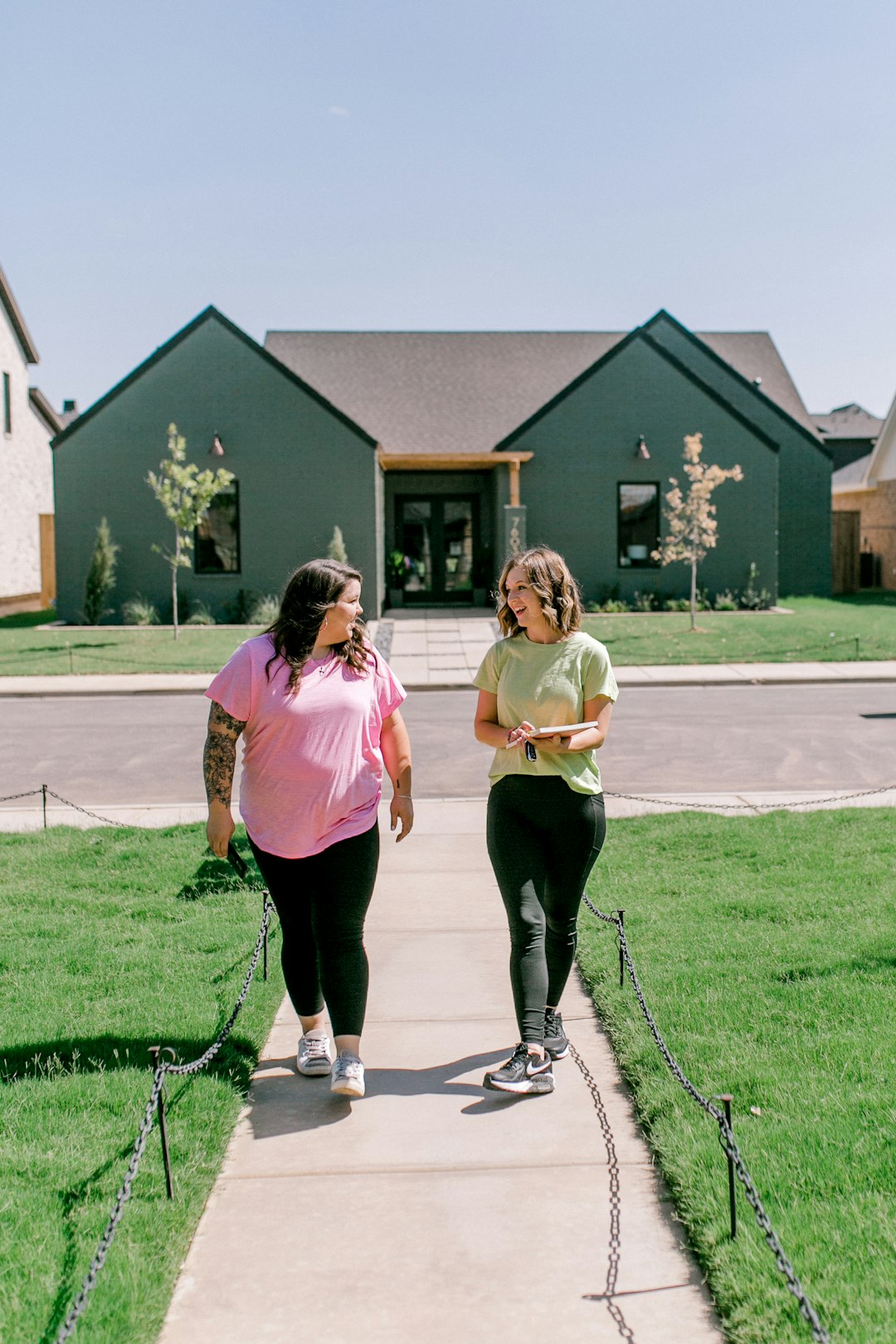 Suburban community with families